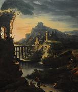 Theodore   Gericault Landscape with an Aquaduct Germany oil painting artist